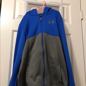 Blue and Grey under armour hoodie ... BARELY WORN